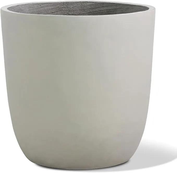 Concrete Planter Outdoor Indoor, Large Cement Plant Pots for Trees Flowers (Gray, 18 inch) by GreenHaven Gardens