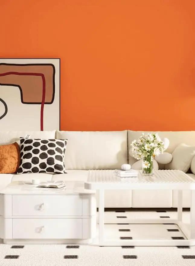 Dimoon 236''x17.7'' Orange Peel and Stick Wallpaper Contact Paper Modern Self Adhesive Wall Paper Removable Renter Friendly Textured Solid Color Shelf Vinyl Roll (236''x17.7'',Tropical Orange) by GreenHaven Gardens