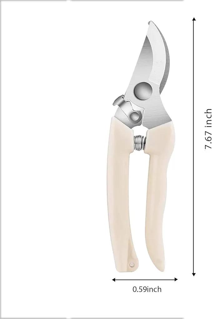 Curve Gardening Scissor with Sharp Stainless Steel Blade Garden Shears for Cutting Flowers Trimming Plants of Yard Florist Flower Rose Herb Hedge Bonsai and Fruits Picking by GreenHaven Gardens
