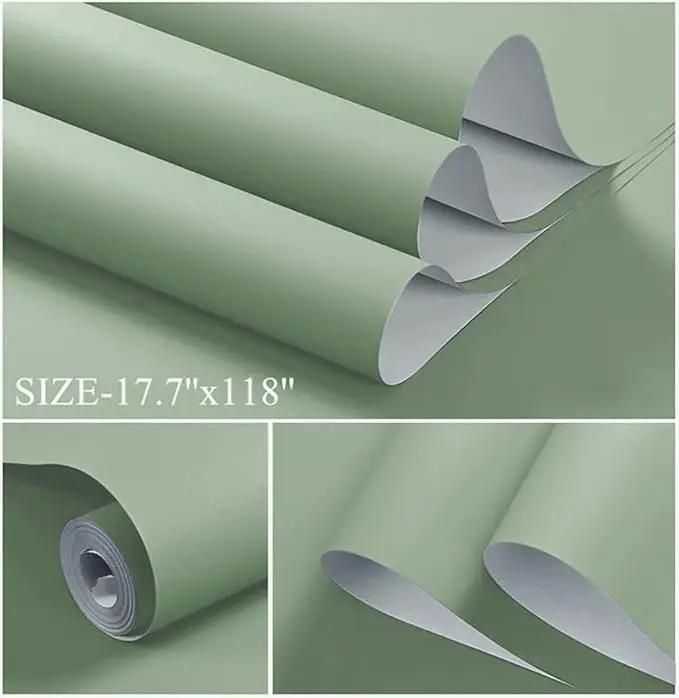 Dimoon 236''x17.7'' Cyan Peel and Stick Wallpaper Contact Paper Modern Self Adhesive Wall Paper Removable Renter Friendly Textured Solid Color Shelf Cabinet Vinyl Roll (236''x17.7'',Peppermint) by GreenHaven Gardens