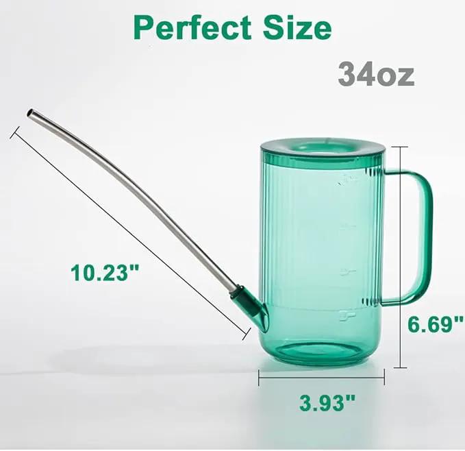 Indoor Plant Watering Can(34oz), Watering Can for Indoor Plants, Flowers, Succulents, with Plant Mister Spray Bottle(10oz) by GreenHaven Gardens