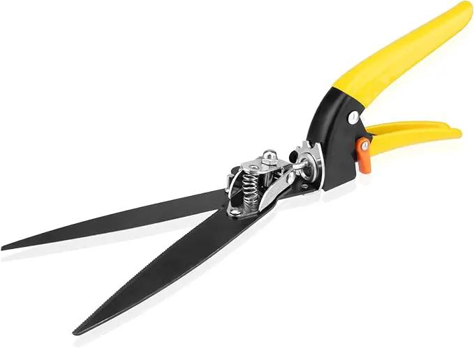 Upgraded Grass Shears, Grass Trimming Shears, Hand Grass Clippers, Gardening Scissors for Garden, Lawn Edges by GreenHaven Gardens