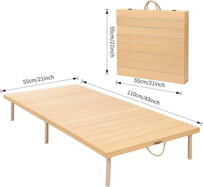 Portable Wooden Folding Table, Picnic Table，Floor Table，Natural Pine, 43x21 Inch, Low Height Design for Picnic, Camping, Coffee Service, Bohemian Style by GreenHaven Gardens
