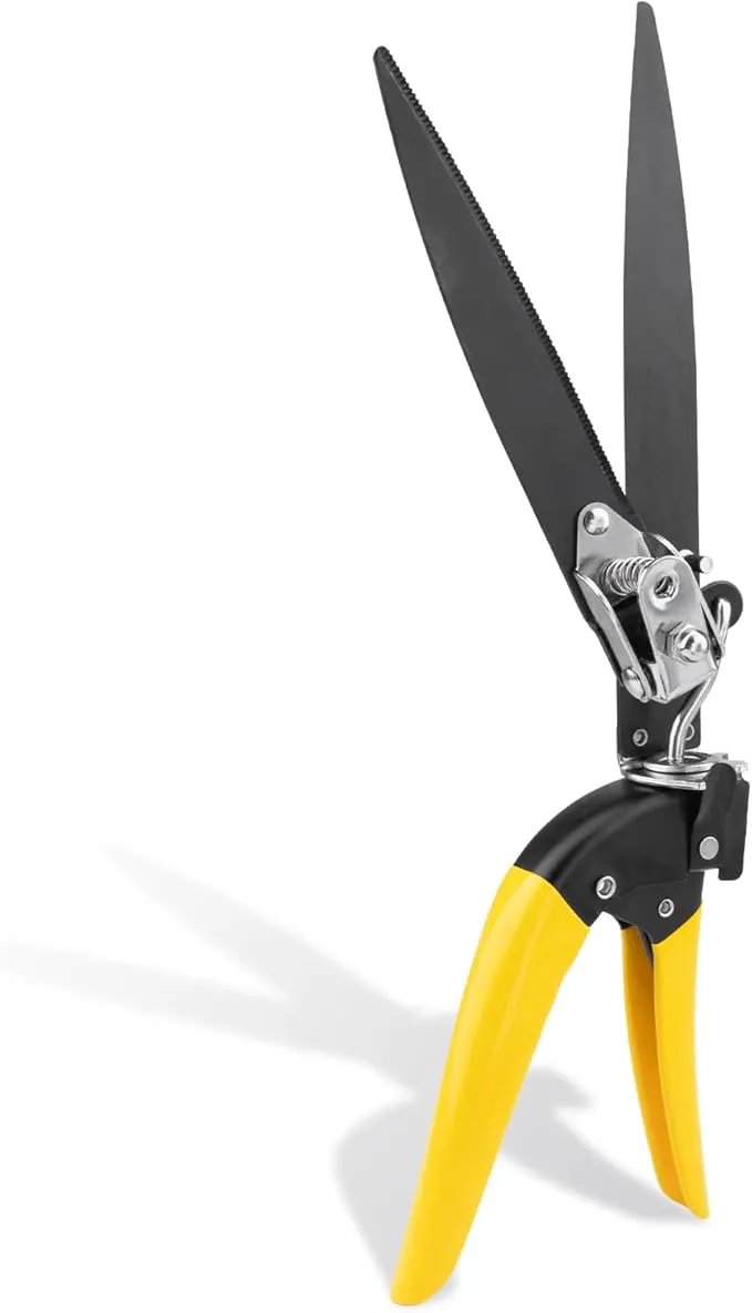 Upgraded Grass Shears, Grass Trimming Shears, Hand Grass Clippers, Gardening Scissors for Garden, Lawn Edges by GreenHaven Gardens