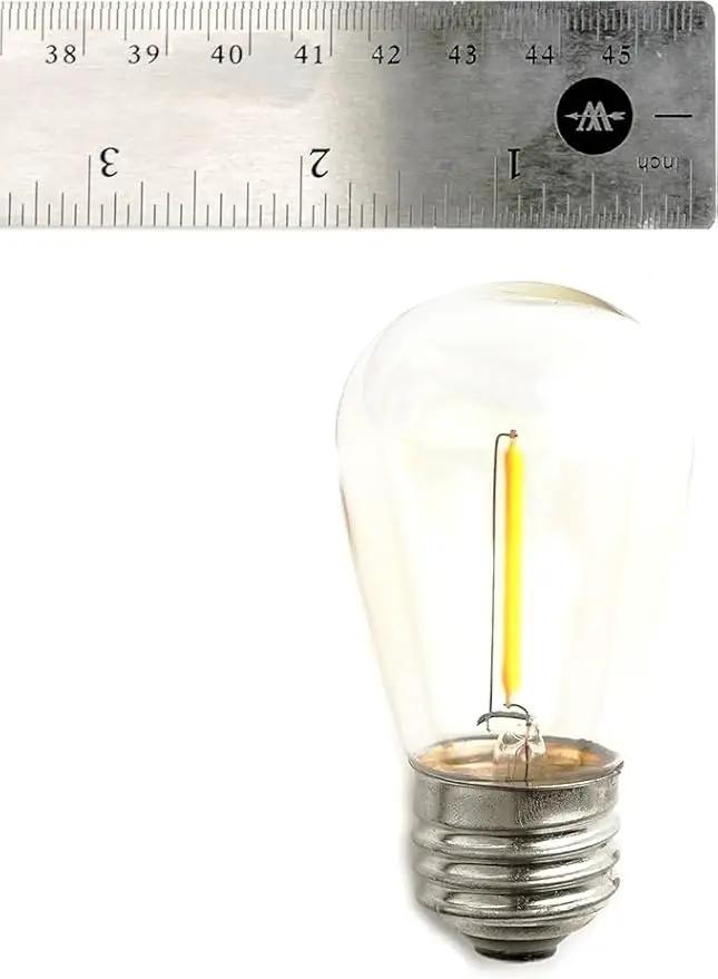 Hometown Evolution, Inc. E26 Commercial String Lights with 16 Gauge Wire (S14 LED Plastic, 100 Foot 50 Socket) by GreenHaven Gardens