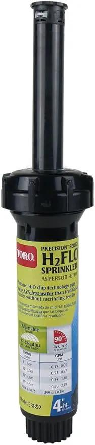 Toro 53892 Precision H2FLO 4-Inch Sprinkler Pop Up with Nozzle, Quarter by GreenHaven Gardens