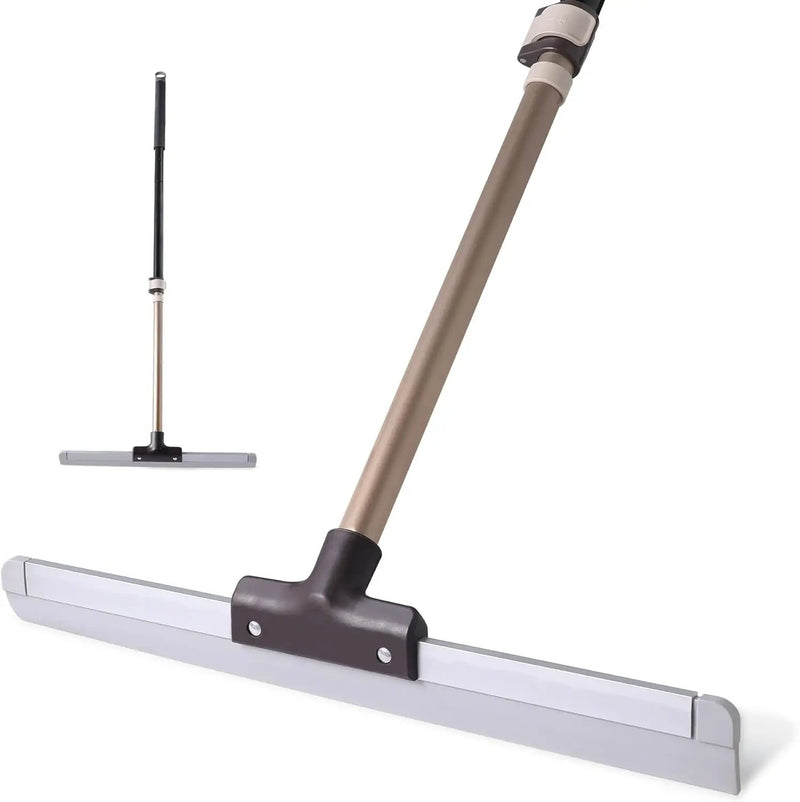Eyliden 17" Rubber Floor Squeegee - Quick Water & Foam Removal, Dual-Action Push & Scrape Heavy-Duty Scrubber Broom with Telescopic Handle, for Bathroom Shower Kitchen Floors Glass Pool by GreenHaven Gardens