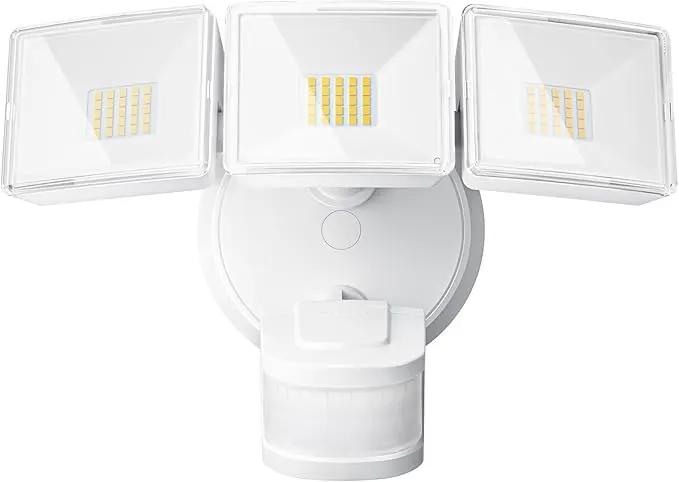 OREiN 4500LM/30W Flood Lights Outdoor, 180°/40FT Motion Sensor Outdoor Lights 3 Modes Dusk to Dawn IP65 Waterproof LED Security Light for 4500SQ.FT Area for Yard Garden, White (Hardwired) by GreenHaven Gardens