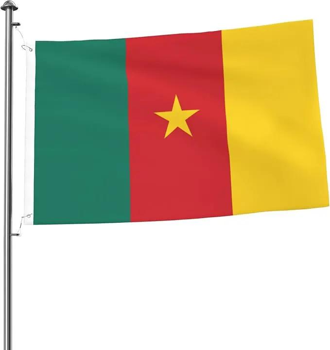 Cameroon Cameroonian Flag Garden Yard House 2x3 ft Flags Double Sided Print Banner Indoor Outdoor Party Home Decorations for Boat Dorm House Balcony by GreenHaven Gardens
