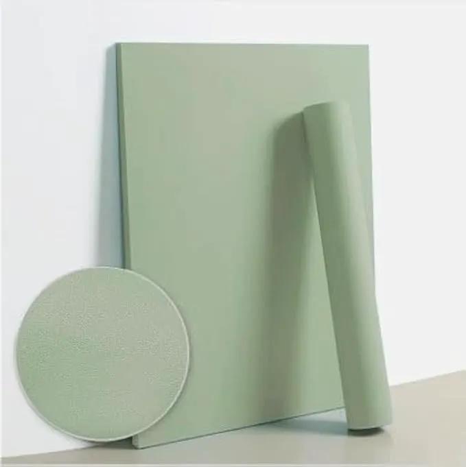 Dimoon 78.7''x17.3'' Green Skin Peel and Stick Wallpaper Contact Paper Modern Self Adhesive Wall Paper Removable Renter Friendly Textured Solid Color Vinyl Roll (78.7''x17.3'',Light Green Skin) by GreenHaven Gardens