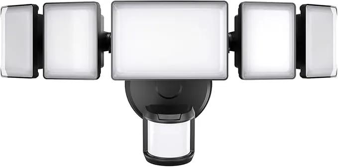 Olafus 100W Motion Sensor Outdoor Lights, 10000LM 6500K Daylight Flood Lights Outdoor Motion Sensor, Dusk to Dawn Outdoor Lighting, IP65 Waterproof Motion Detector Lights for Outside, Black by GreenHaven Gardens