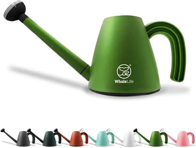 WhaleLife Indoor Watering Can for House Bonsai Plants (2.0L, Green) by GreenHaven Gardens