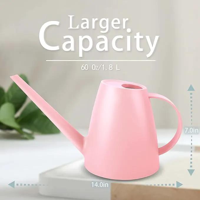 Watering Can for Indoor Plants, Small Watering Cans for House Plant Garden Flower, Long Spout Water Can for Outdoor Watering Plants 1. 8L 1/2 Gallon (Pink) by GreenHaven Gardens