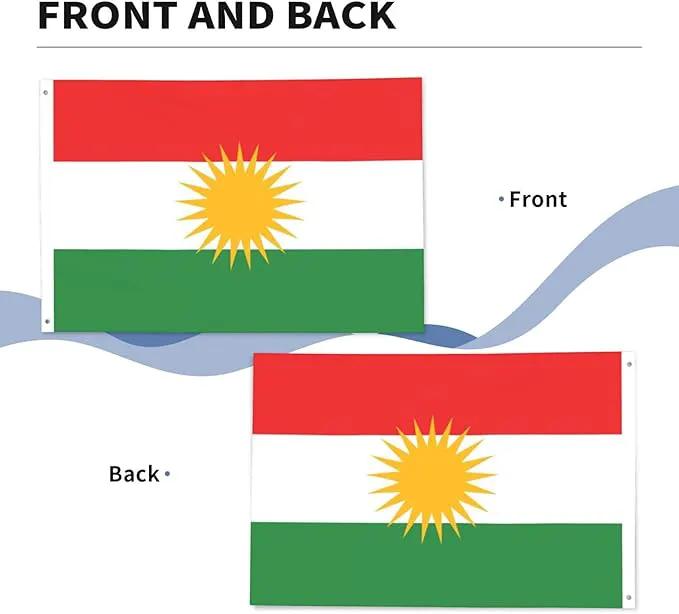 Kurdistan Flag Kurdish Kurds Flag Garden Yard House 2x3 ft Flags Double Sided Print Banner Indoor Outdoor Party Home Decorations for Boat Dorm House Balcony by GreenHaven Gardens