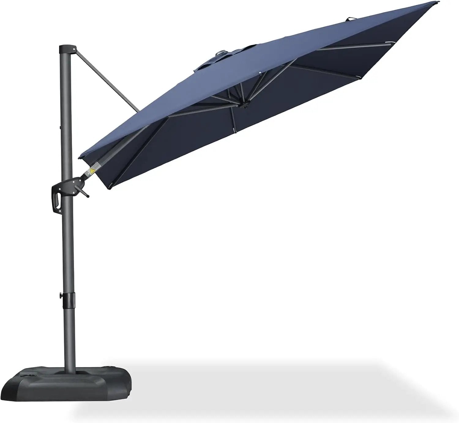 PURPLE LEAF 8 Feet Patio Umbrella Outdoor Cantilever Square Umbrella Aluminum Offset Umbrella with 360-degree Rotation for Garden Deck Pool Patio, Navy Blue by GreenHaven Gardens