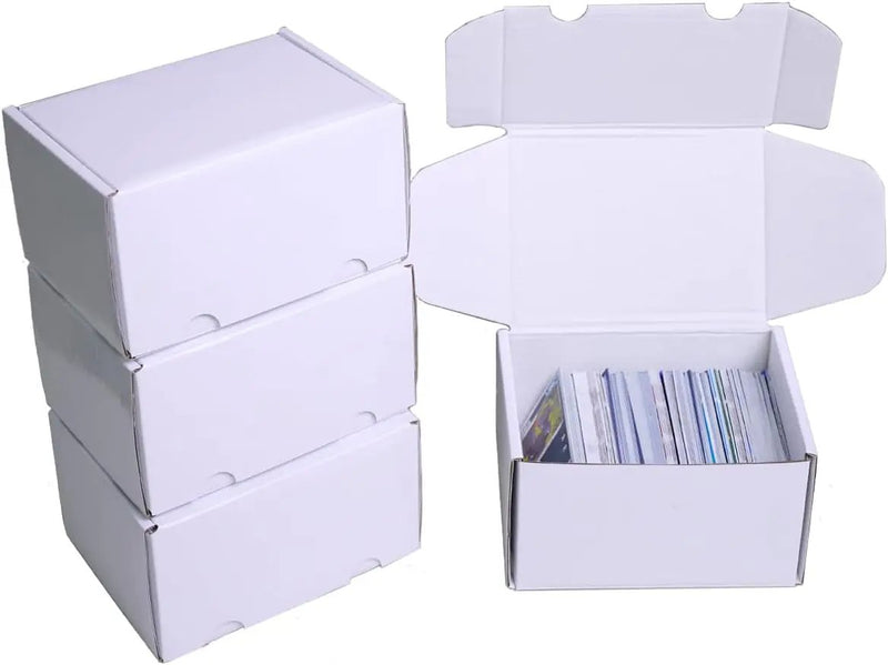 NUMINA 4 Pack 350 Small Card Storage Box, Heavy Duty Cardboard Game Card Organizer with Dividers for TCG, MTG, Sports & Trading Cards, Shipping Boxes for Collectors & Sellers by GreenHaven Gardens