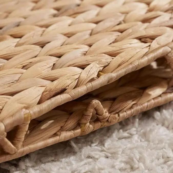 10.5 x 10.5in Wicker Storage Baskets for Shelves, Water Hyacinth Storage Baskets, Woven Baskets for Storage, Wicker Storage Basket for Bedroom, Living Room (6 Packs 10.5x10.5in) by GreenHaven Gardens