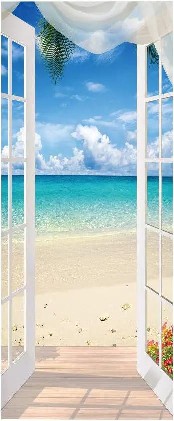 3D Door Stickers Murals - Landscape - Peel and Stick - Waterproof & Washable - Matt Finish - DIY Design - 37.4" x 84.6" - White - Door & Wall - Adults - All Seasons by GreenHaven Gardens