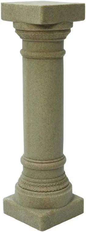 EMSCO Group 2300-1AZ Greek Column Statue – Natural Sandstone Appearance – Made of Resin – Lightweight – 32” Height by GreenHaven Gardens