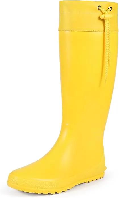Asgard Packable Tall Rain Boots for Women Waterproof Rubber Garden Boots Ultra Lightweight Flat Mud Boots- NOT FOR WIDE CALF by GreenHaven Gardens