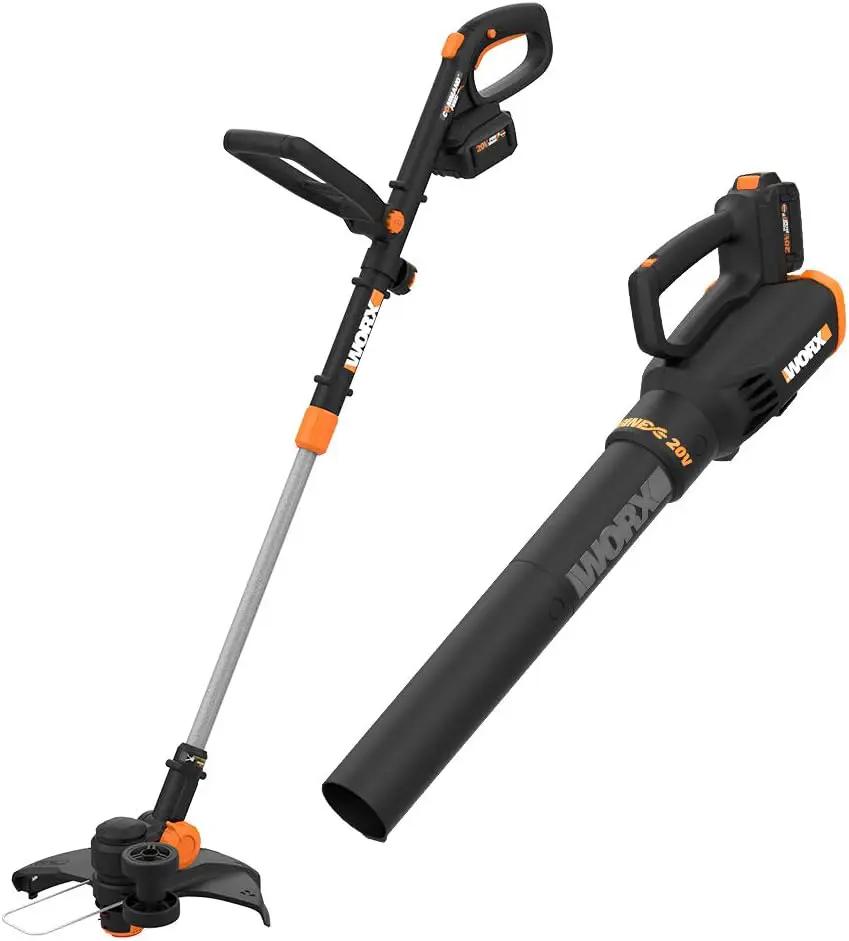 WORX 20V GT Revolution 12" 4.0Ah Cordless String Trimmer & Turbine Leaf Blower Power Share Combo Kit - WG930.3 (Batteries & Charger Included) by GreenHaven Gardens