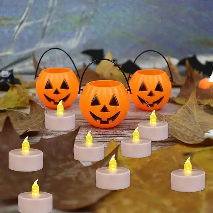 LED Tea Lights Candles- 24Pack Flameless Candles Realistic and Bright Flickering Long Lasting 200Hours for Holiday Celebration,Party, Home Decoration WarmYellow,Battery Operated by GreenHaven Gardens