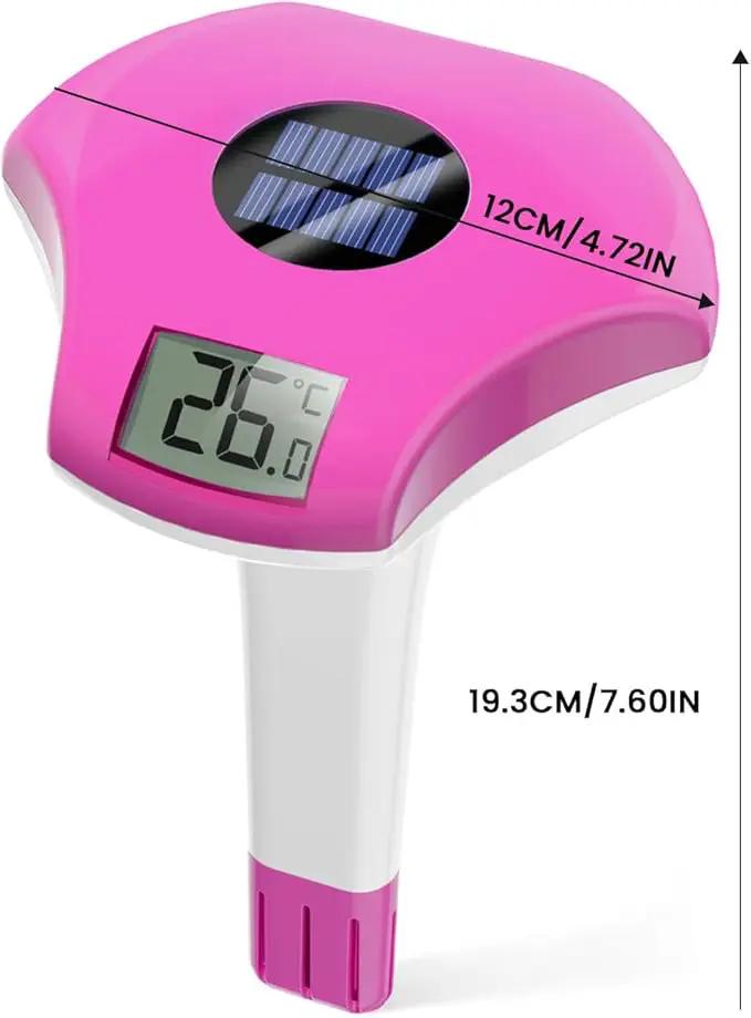 BALDR Pool Thermometer Floating Easy Read, IPX8 Waterproof, Solar Powered Digital Pool Thermometer with LCD Screen,Suitable for Swimming Pool/Hot Tub/Hot Spring/Aquarium (Purple) by GreenHaven Gardens
