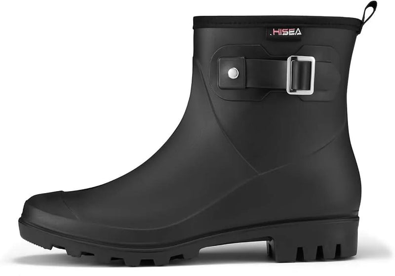HISEA Women's Ankle Rain Boots Waterproof, Fashion Short Garden Shoes Anti-slip for Women with Comfortable Insole by GreenHaven Gardens