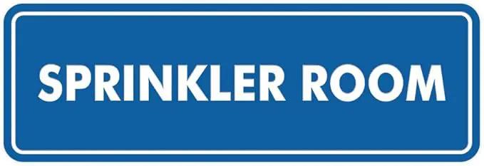 Signs ByLITA Standard Sprinkler Room Sign (Blue) - Medium by GreenHaven Gardens