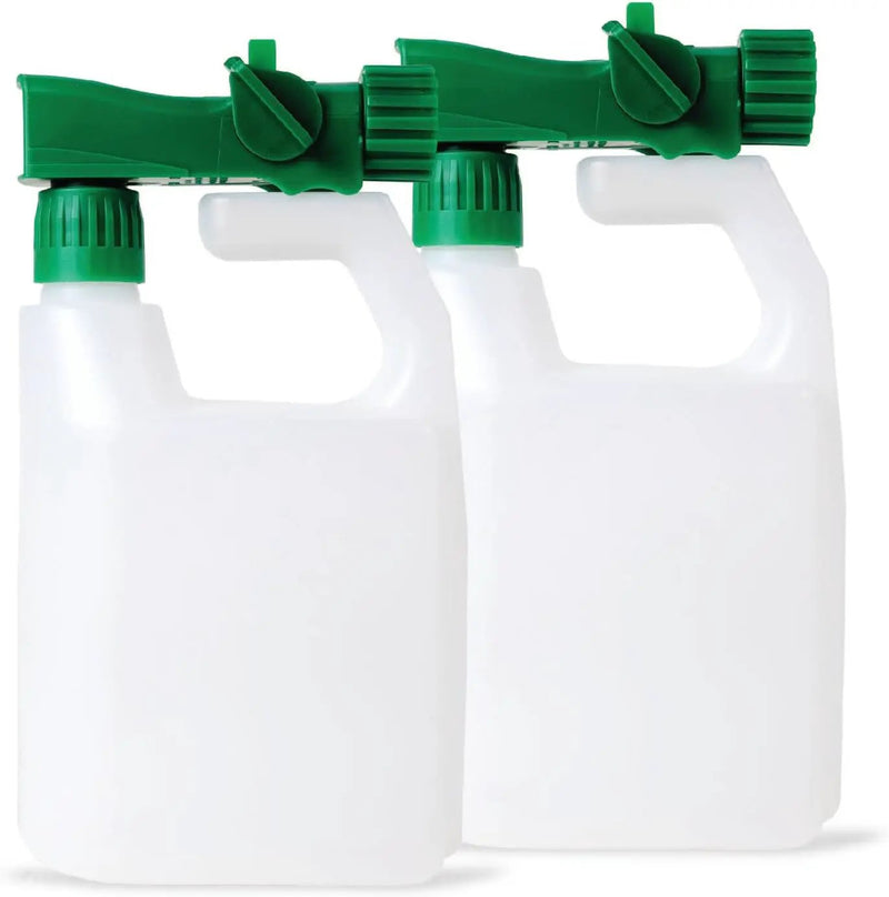 Humboldts Secret 2-Pack Garden Hose End Sprayer | Multipurpose Lawn Attachment with 100 to 1 Mixing Ratio | Garden Sprayer for Lawn Care, Fertilizing, Car Wash & Outdoor Use | 32 ounce by GreenHaven Gardens