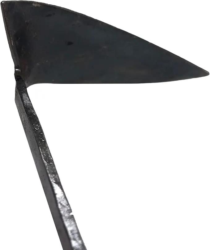 Korean Gardening Tool ho-mi Hand Plow Hoe Spade, Trowel, Weeder, and More! an Excellent Tool for use in Any Vegetable or Flower Garden 12.40 Inches (Round Triangle) by GreenHaven Gardens