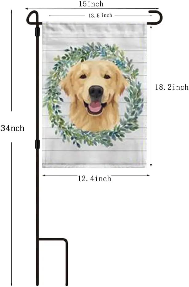 Garden Flag Holder Stand 10 Pack Garden Flag Pole for 13.5" Width 12 x 18 Inches Flags with Anti-Wind Clip for Outdoor Garden Yard Lawn by GreenHaven Gardens