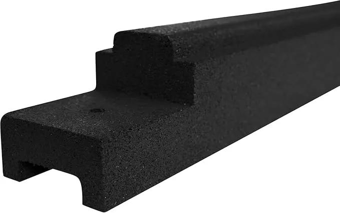 Playsafer Rubber Playground Border Edging Kit, 6' Flexible Heavy Duty Rubber Interlocking Playground Timber, No Dig Easy to Install (Black, 8 Pack) by GreenHaven Gardens