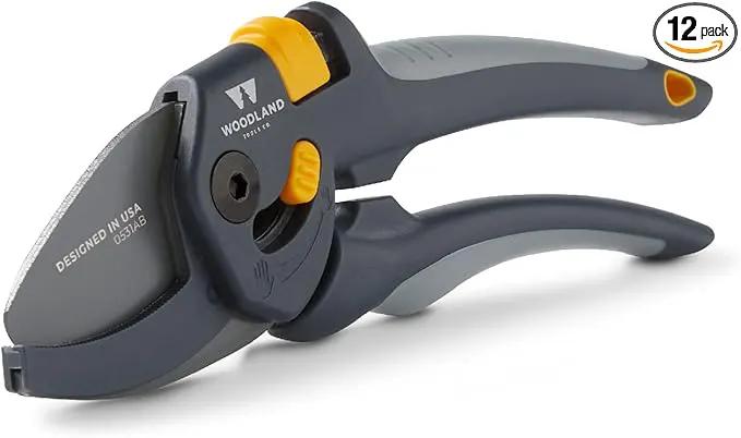 Woodland Tools Co. Heavy Duty Anvil Pruning Shears – 5/8" Cut Capacity, High Carbon Steel Blade, Internal Spring, Adjustable Grip Slider, Garden Pruner for Dry Branches, Stems, and Dead Growth by GreenHaven Gardens