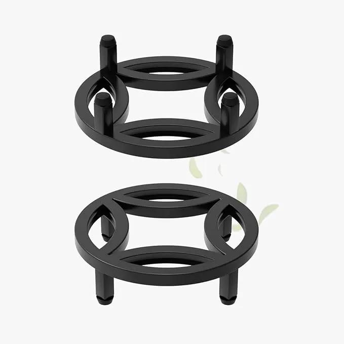 Zhongma 2 Pack 8.7" Sturdy Potted Plant Stand Flower Pot Holder Heavy Duty Construction, Low Plant Stand for Home Indoor and Outdoor, Sturdy plant riser and saucer without Installation Required by GreenHaven Gardens