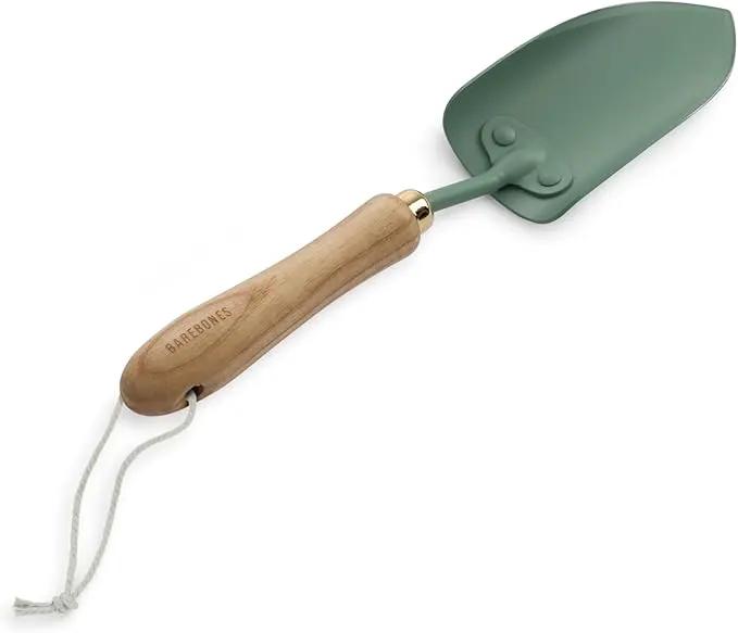 Barebones Spade Hand Trowel - Gardening Hand Tools - Stainless Steel Spade Shovel - Premium Quality Garden Spade - Japanese Garden Tool - Multipurpose Tool (Ash/Mint) by GreenHaven Gardens