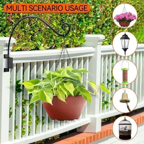 Qiang Ni Swivel Plant Hanger Bracket: Bird Feeder Hanger for Outdoor Wall Mount (22 - A, 22 Inch) by GreenHaven Gardens