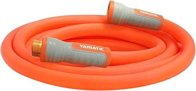 YAMATIC Heavy Duty Short Garden Hose 5/8 in x 10 ft with Swivel Fitting, Super Flexible Leader hose,All-weather, Lightweight, Burst 600 PSI by GreenHaven Gardens