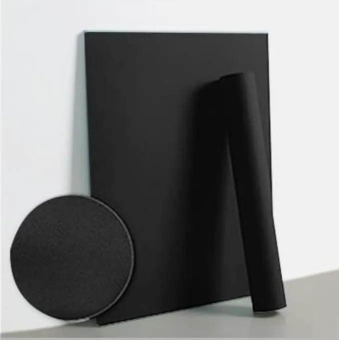 Dimoon 78.7''x15.7'' Black Skin Peel and Stick Wallpaper Contact Paper Modern Self Adhesive Wall Paper Removable Renter Friendly Textured Solid Color Cabinet Vinyl Roll (78.7''x15.7'',Black Skin) by GreenHaven Gardens