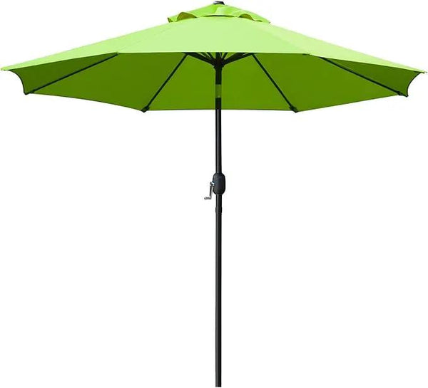 Sunnyglade 9' Patio Umbrella Outdoor Table Umbrella with 8 Sturdy Ribs (Grass Green)