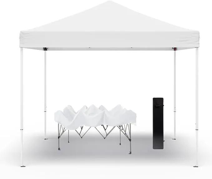 10x10ft Pop Up Canopy Tent,Heavy Duty Waterproof Folding Tent for Camping Parties Events Parties,Outdoor Canopy,Portable Sun Shelter,3 Adjustable Height(White) by GreenHaven Gardens
