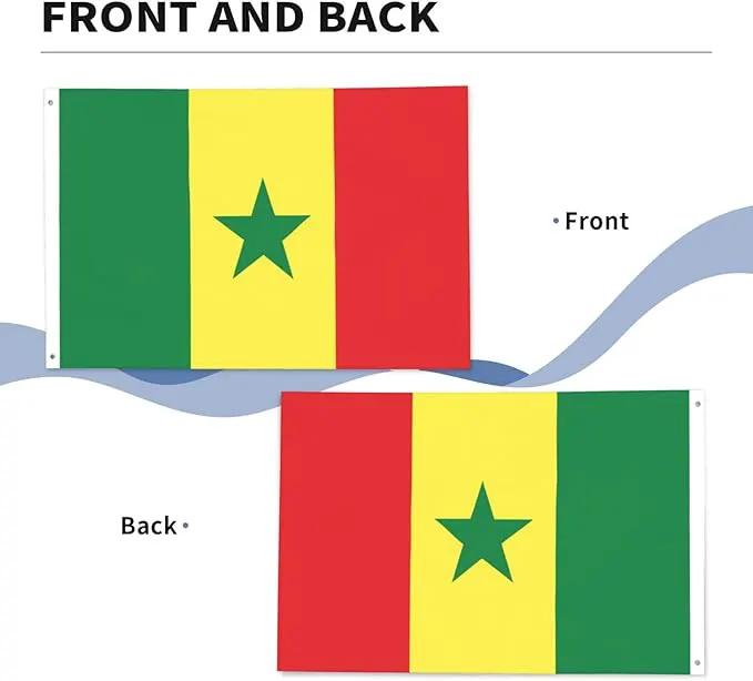 Senegal Senegalese Flag Garden Yard House 2x3 ft Flags Double Sided Print Banner Indoor Outdoor Party Home Decorations for Boat Dorm House Balcony by GreenHaven Gardens