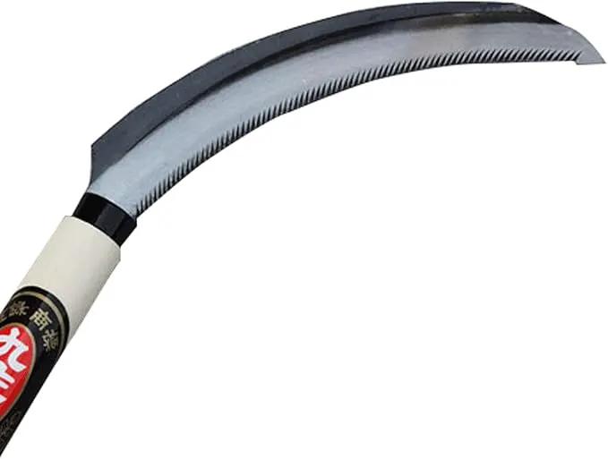 MerceHygea Japanese Weeding Sickle Handheld Steel Grass Weeder, Thick Blade Gardening Quick Work, Beige by GreenHaven Gardens