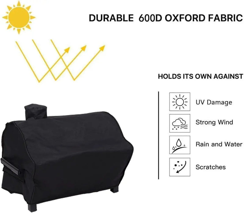 Charcoal Grill Cover for Oklahoma Joe's Rambler Tabletop Grill 19402088 7388393P06 600D Polyester Heavy Duty Waterproof by GreenHaven Gardens