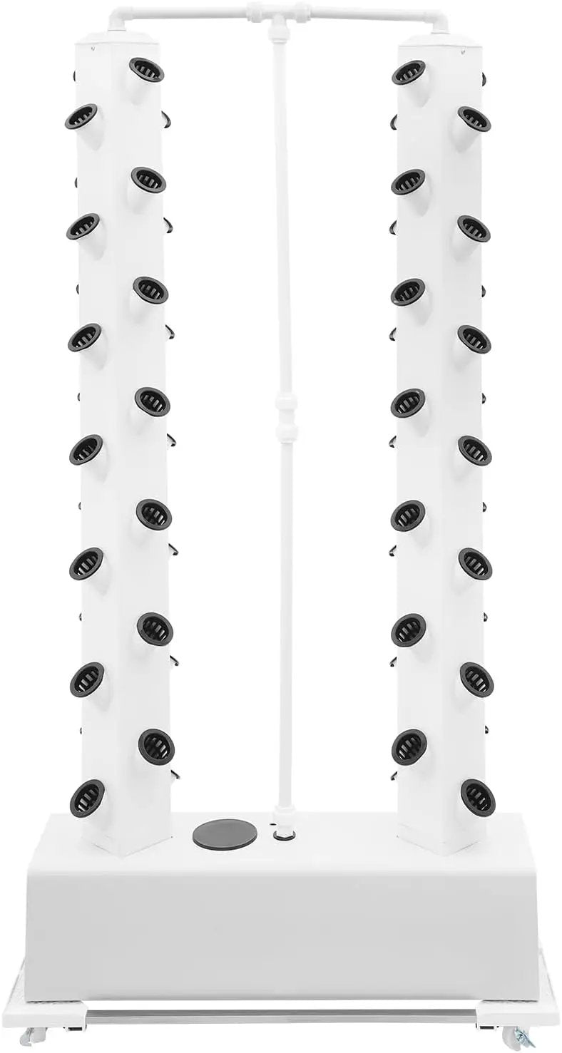 Hydroponic Growing Tower System Kit, 56-Plant Vertical Hydroponics Garden Tower with LED Grow Light, for Outdoor Indoor Herbs Fruits Vegetables Smart Garden Planter Kit by GreenHaven Gardens