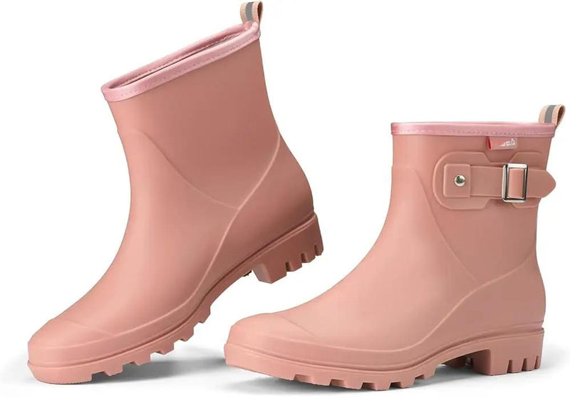 HISEA Women's Ankle Rain Boots Waterproof, Fashion Short Garden Shoes Anti-slip for Women with Comfortable Insole by GreenHaven Gardens
