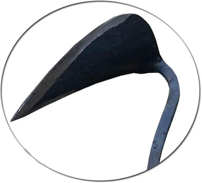 HANSHIN Premium Forged Gardening Hand Plow Hoe, Korean Daejanggan Style Ho-Mi(Weeding Sickle) for EZ Digger Tools, 1 Pack by GreenHaven Gardens