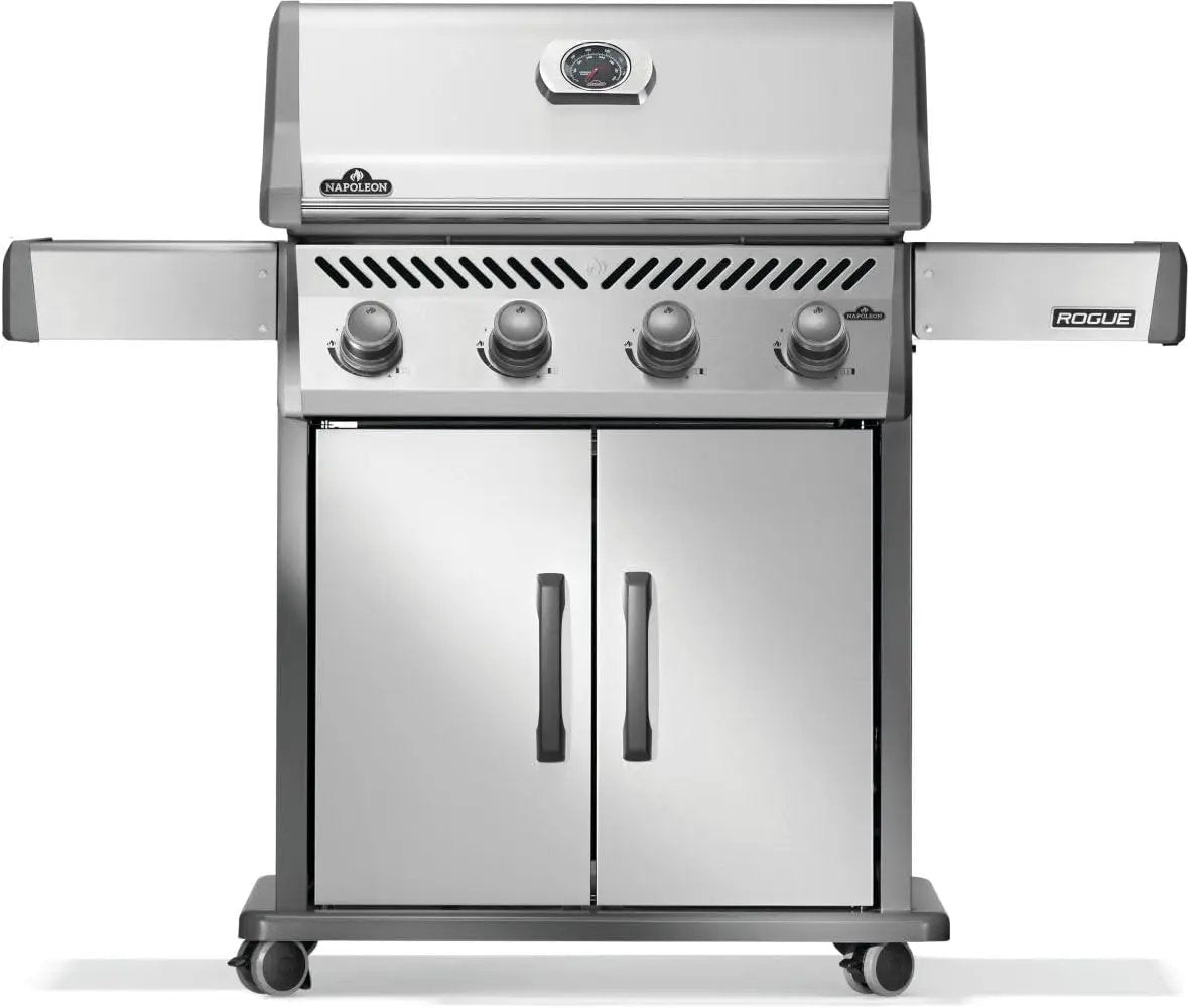 Napoleon Rogue 525 Propane Gas Grill, Stainless Steel, Durable 4-Burner Outdoor BBQ by GreenHaven Gardens