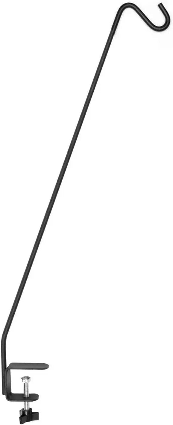 Ashman Deck Hook 32-Inch (1 Pack), Double Forged Solid Metal Single Piece Rod, Ideal for Bird Feeders, Plant Hangers, Coconut Shell Hanging Baskets, and Lanterns. by GreenHaven Gardens