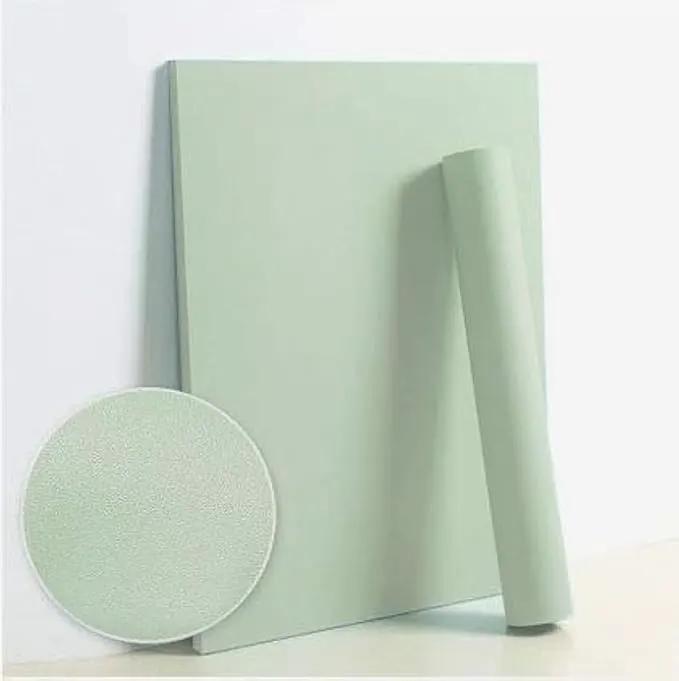 Dimoon 394''x17.7'' Green Peel and Stick Wallpaper Contact Paper Modern Self Adhesive Wall Paper Removable Renter Friendly Textured Solid Color Shelf Cabinet Vinyl Roll (394''x17.7'',Palegreen) by GreenHaven Gardens